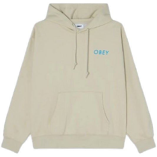 Felpe con cappuccio Uomo Obey - Obey Peace Brick Hood Fleece - Beige