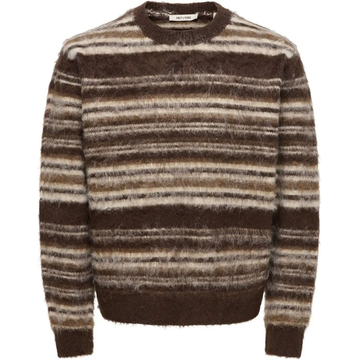 Maglioni Uomo Only & Sons - Onsaiden Rlx Ls Crew Knit - Marrone