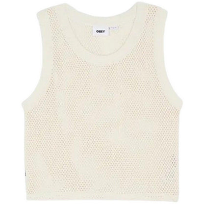 Canotte e top Donna Obey - Obey Hudson Mesh Tank - Bianco