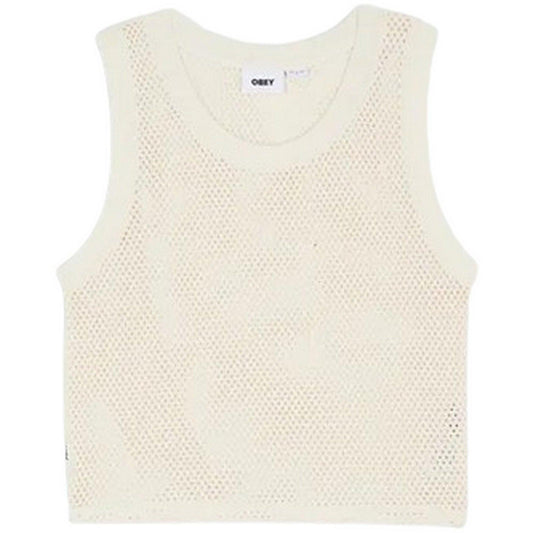 Canotte e top Donna Obey - Obey Hudson Mesh Tank - Bianco