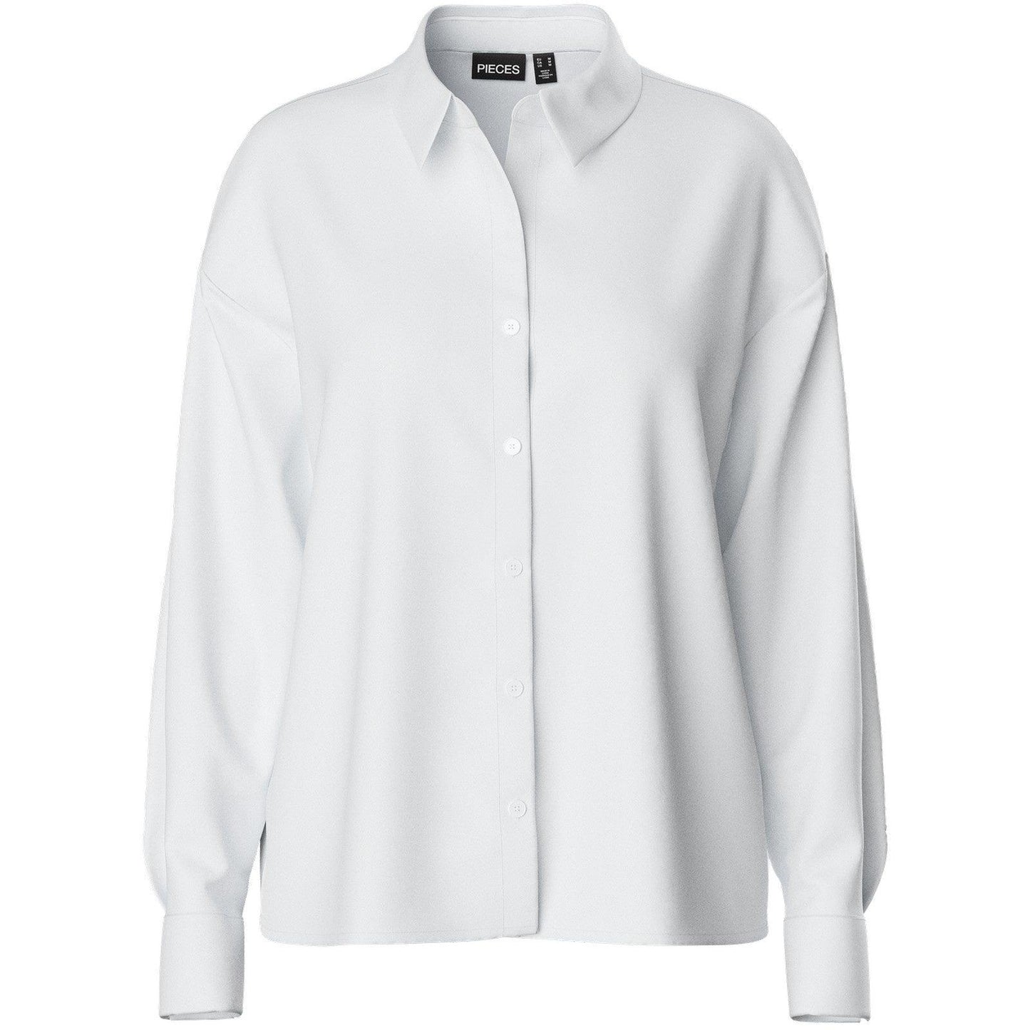 Camicie Donna Pieces - Pcfranan Ls Shirt Noos Bc - Bianco