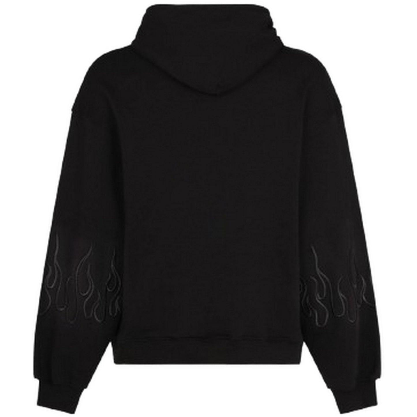 Felpe con cappuccio Uomo Vision of Super - Black Hoodie With Black Flames - Nero