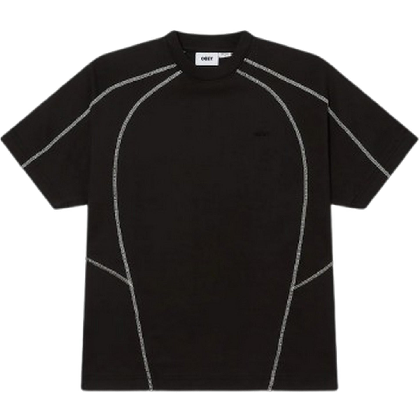 T-shirt Uomo Obey - Obey Contrast Stitch Tee - Nero