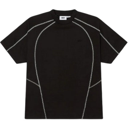 T-shirt Uomo Obey - Obey Contrast Stitch Tee - Nero