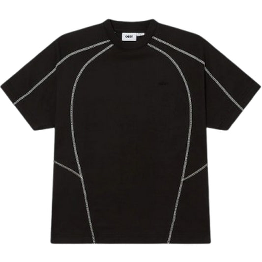 T-shirt Uomo Obey - Obey Contrast Stitch Tee - Nero