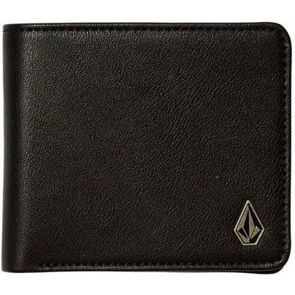 Portafogli Unisex Volcom - Slim Stone Pu Wallet L - Nero