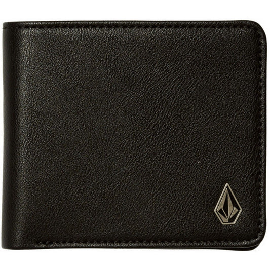 Portafogli Unisex Volcom - Slim Stone Pu Wallet L - Nero