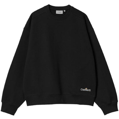 Felpe senza cappuccio Uomo Carhartt Wip - Label Script Sweat - Nero