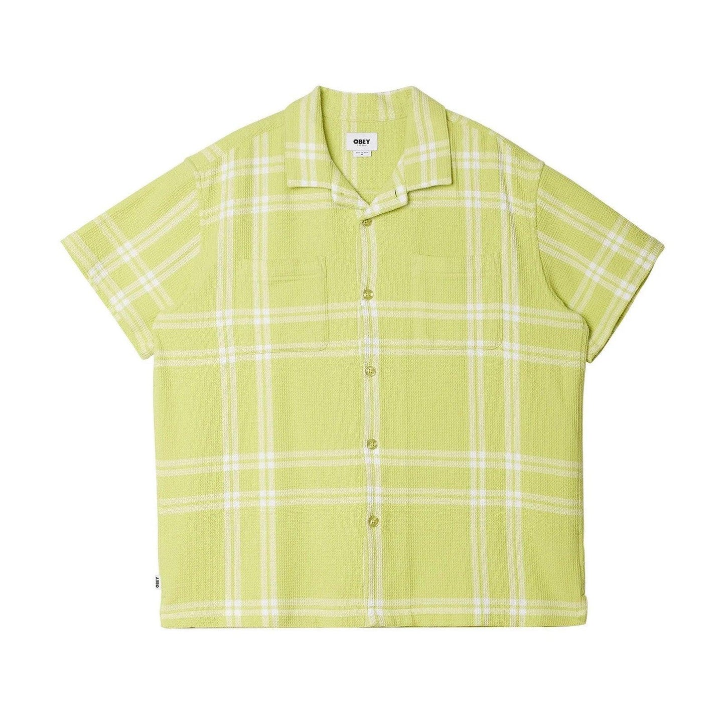 Camicie casual Uomo Obey - Bennie Woven Ss - Verde