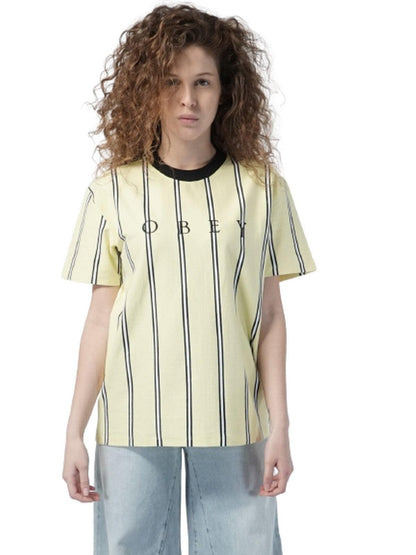 T-shirt Donna Obey - Shanks Jersey Tee S/S - Giallo