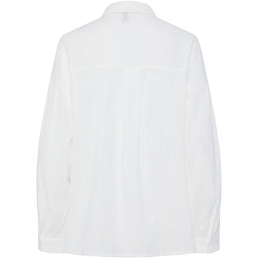 Camicie Donna Pieces - Pcmuna Ls Loose Shirt Mm Wvn - Bianco