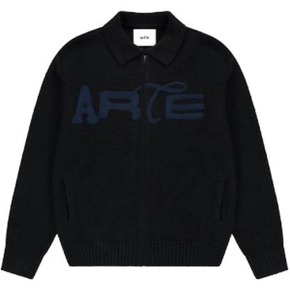 Cardigan Uomo Arte Antwerp - Stencil Zip Cardigan - Nero