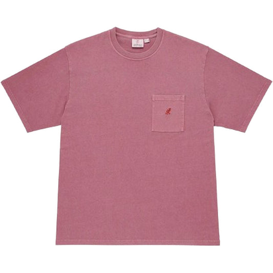 T-shirt Uomo Gramicci - One Point Tee Pigment Dyed - Fucsia