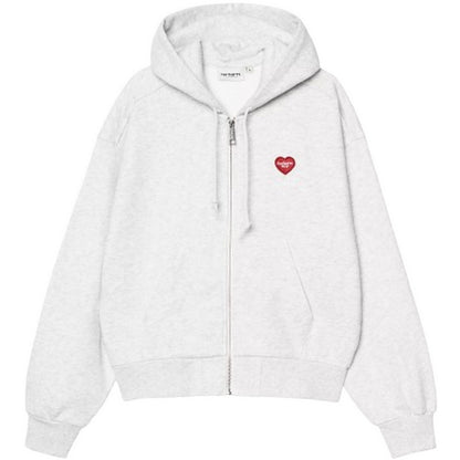 Carhartt Wip Women's Jackets - W' Hooded Heart II Hartt Jacket - Grey