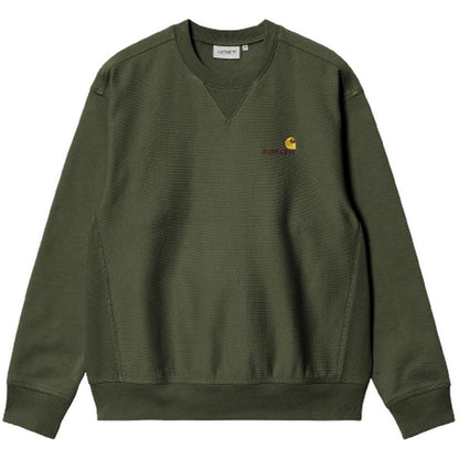 Felpe senza cappuccio Uomo Carhartt Wip - American Script Sweat - Verde