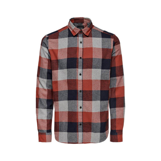 Camicie casual Uomo Only & Sons - Onsgudmund Life Ls 3T Check Shirt - Bordeaux