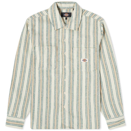 Camicie casual Uomo Dickies - Hope Stripe Shirt Western Stripe Light - Verde