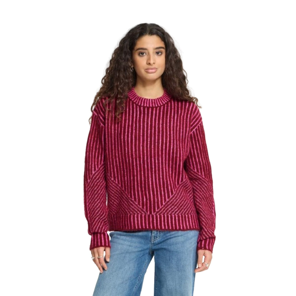 Maglioni Donna Ichi - Ihkamara Ls Stripe5 - Rosso