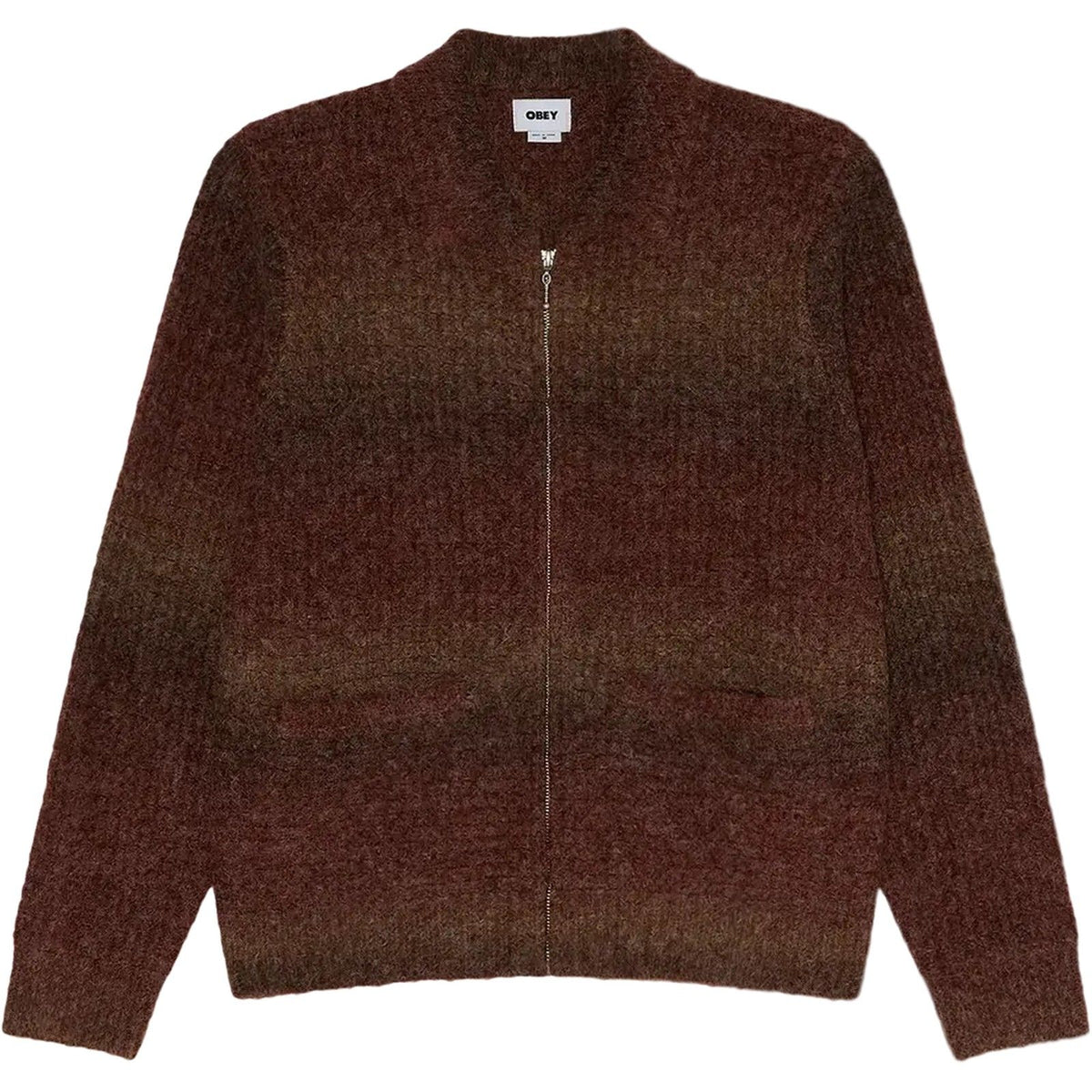 Cardigan Uomo Obey - Obey Anton Gradient Cardigan - Marrone