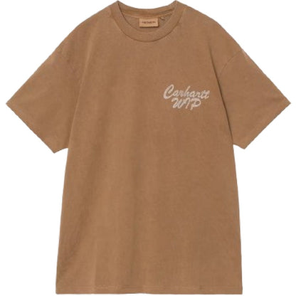 T-shirt Uomo Carhartt Wip - S/S Hatching Script T-Shirt - Marrone
