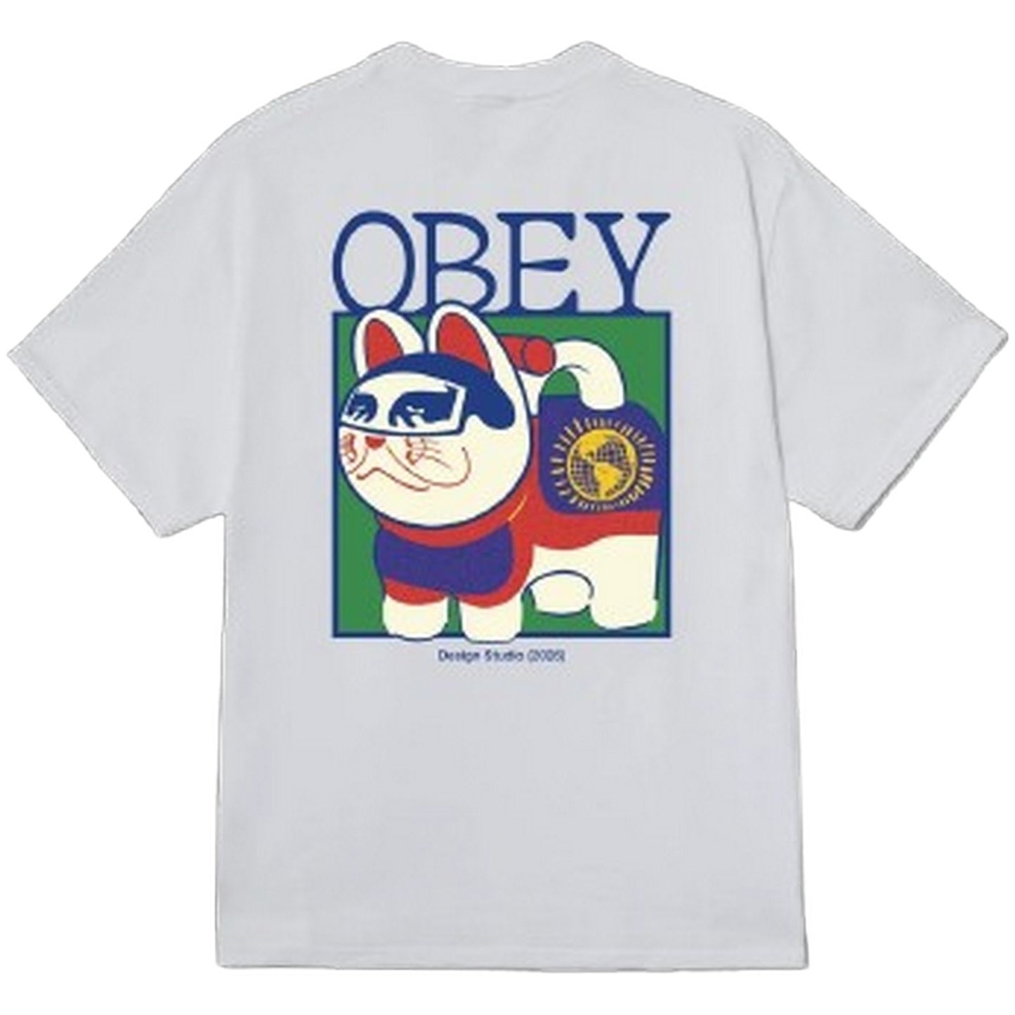 T-shirt Uomo Obey - Obey Lucky Cat Tee - Bianco