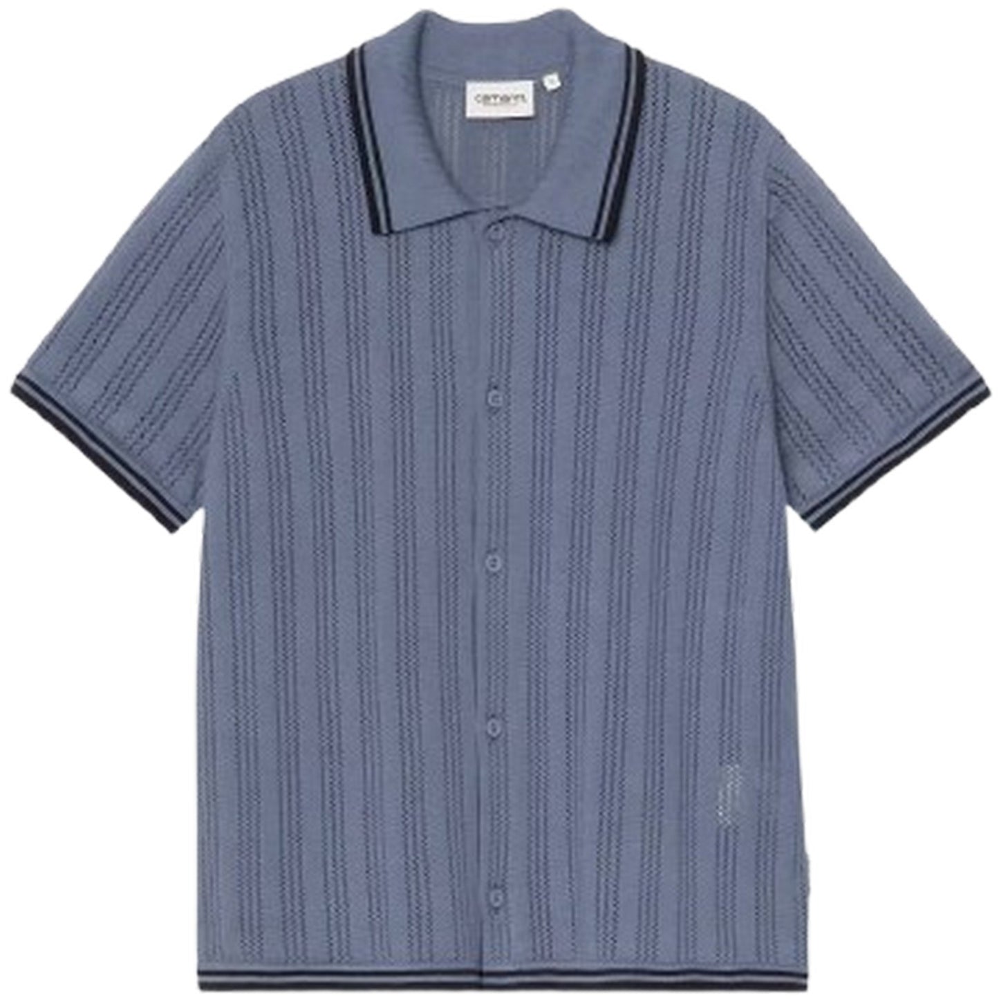 Maglie Donna Carhartt Wip - W’ S/S Ramsey Knit Shirt - Blu