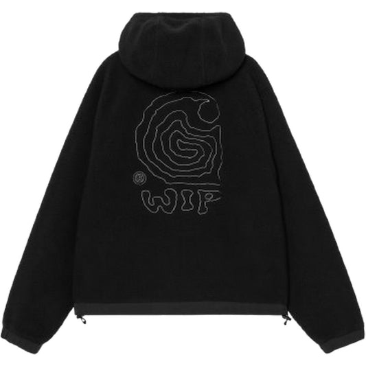 Giacche Donna Carhartt Wip - W' Hooded Helix Fleece Jacket - Nero