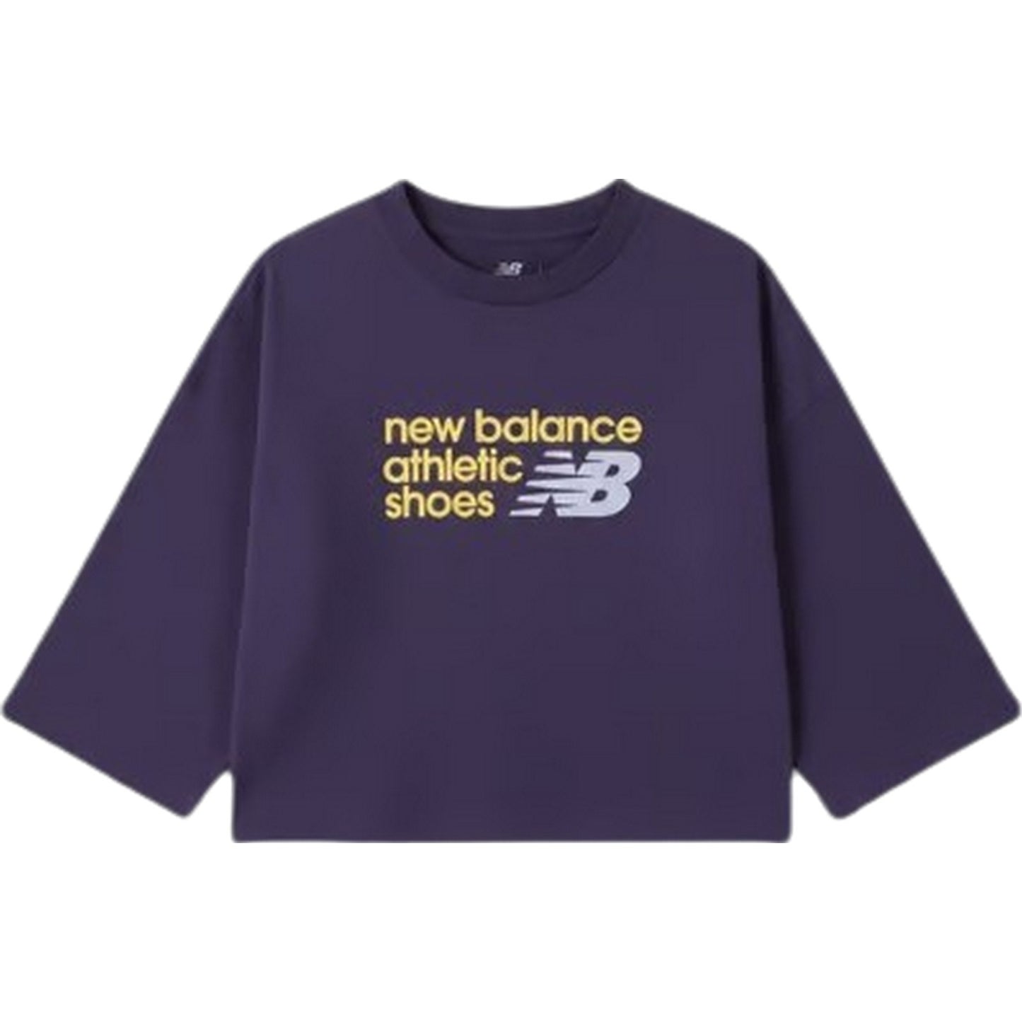 T-shirt Donna New Balance - Athletics Premium Chest Logo Cropped T-Shirt - Viola