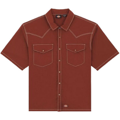 Camicie casual Uomo Dickies - River Ranch Work Shirt Ss - Marrone