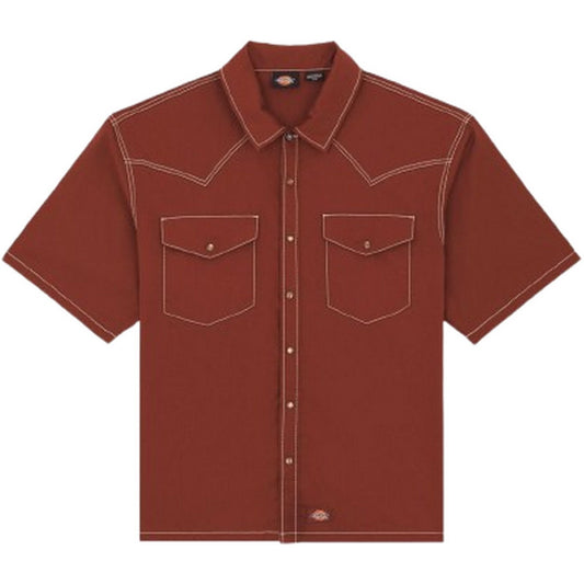 Camicie casual Uomo Dickies - River Ranch Work Shirt Ss - Marrone