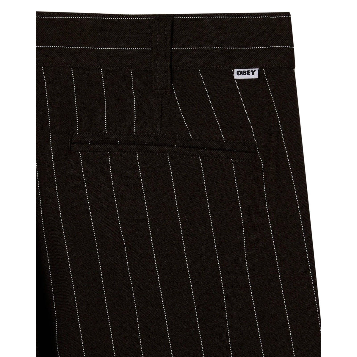 Pantaloni Uomo Obey - Dean Stripe Pleated Pant - Nero