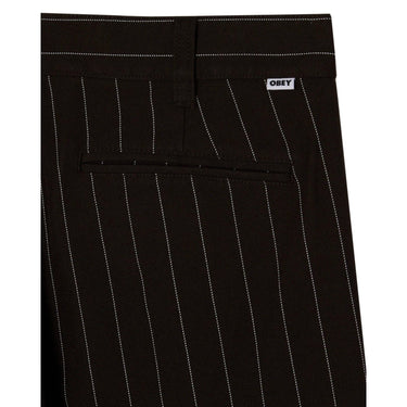 Pantaloni Uomo Obey - Dean Stripe Pleated Pant - Nero