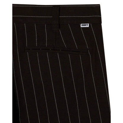Pantaloni Uomo Obey - Dean Stripe Pleated Pant - Nero