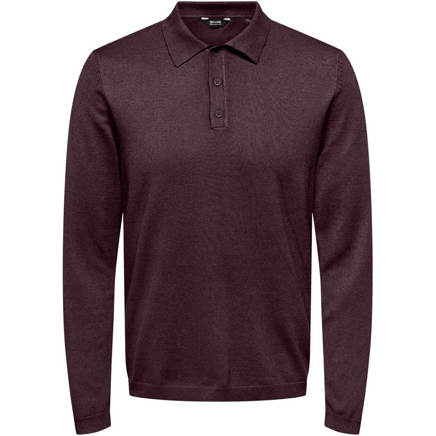 Maglie Uomo Only & Sons - Onswyler Life Reg 14 Ls Polo Knit - Bordeaux