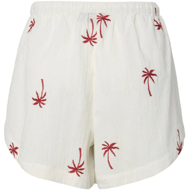 Pantaloncini Donna Pieces - Pckiana Embrodiery Shorts Wvn Bc - Bianco