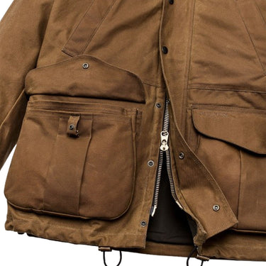 Kurtki męskie Filson – kurtka polowa z tkaniny Tin Cloth (z podszewką) – brązowa