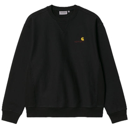 Felpe senza cappuccio Uomo Carhartt Wip - American Script Sweat - Nero