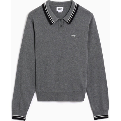 Maglie a manica lunga Uomo Obey - Goalie Polo Sweater - Grigio
