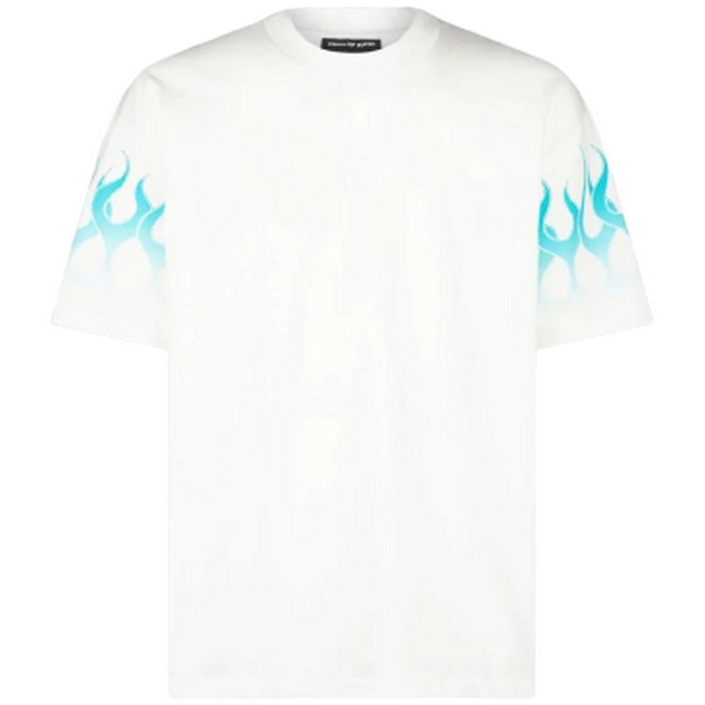 T-shirt Uomo Vision of Super - White Tshirt With Tiffany Racing Flames - Bianco