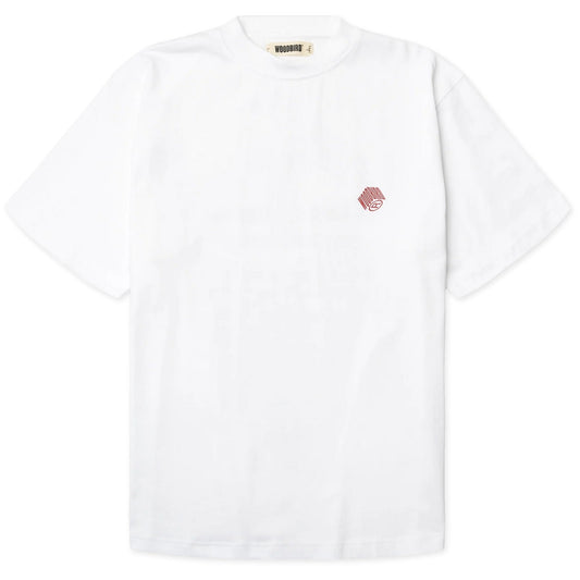 T-shirt Uomo Woodbird - Wbbaine Carp Tee - Bianco