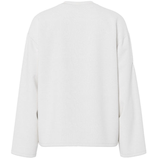 T-shirt Donna Pieces - Pcsadie Ls Top Jrs Noos Bc - Bianco