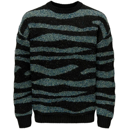 Maglie Uomo Only & Sons - Onslincolm Ds 3 Boucle Crew Knit - Nero