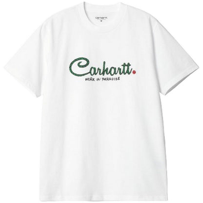 T-shirt Uomo Carhartt Wip - S/S Paradise Script T-Shirt - Bianco