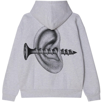 Felpe con cappuccio Uomo Obey - Obey Disorder Extra Heavy Hood Fleece - Grigio