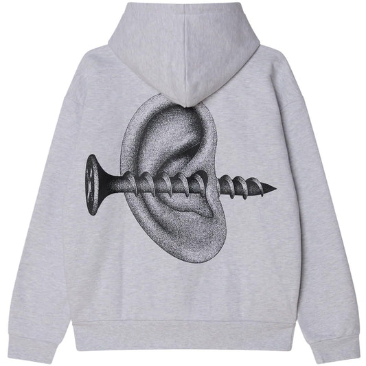 Felpe con cappuccio Uomo Obey - Obey Disorder Extra Heavy Hood Fleece - Grigio