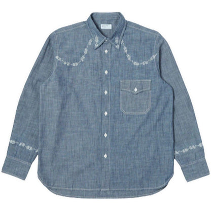 Camicie casual Uomo Universal Works - Western Shirt - Blu