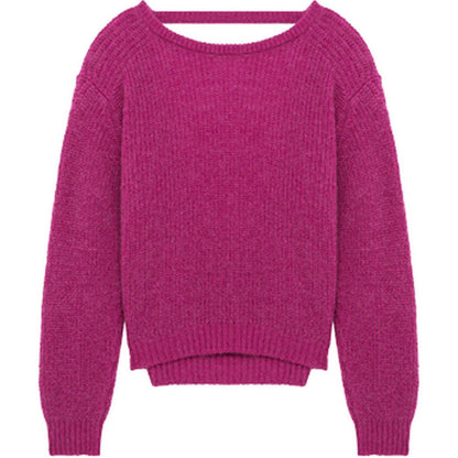 Maglie Donna Amish - Crew Back V - Fucsia