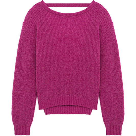 Maglie Donna Amish - Crew Back V - Fucsia