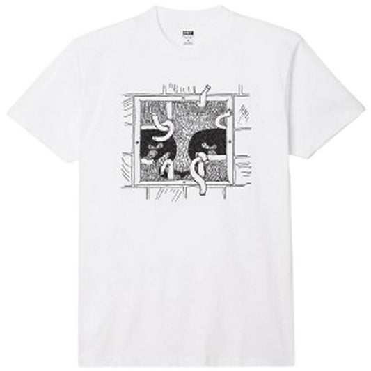 T-shirt Uomo Obey - Obey Escape Tee - Bianco