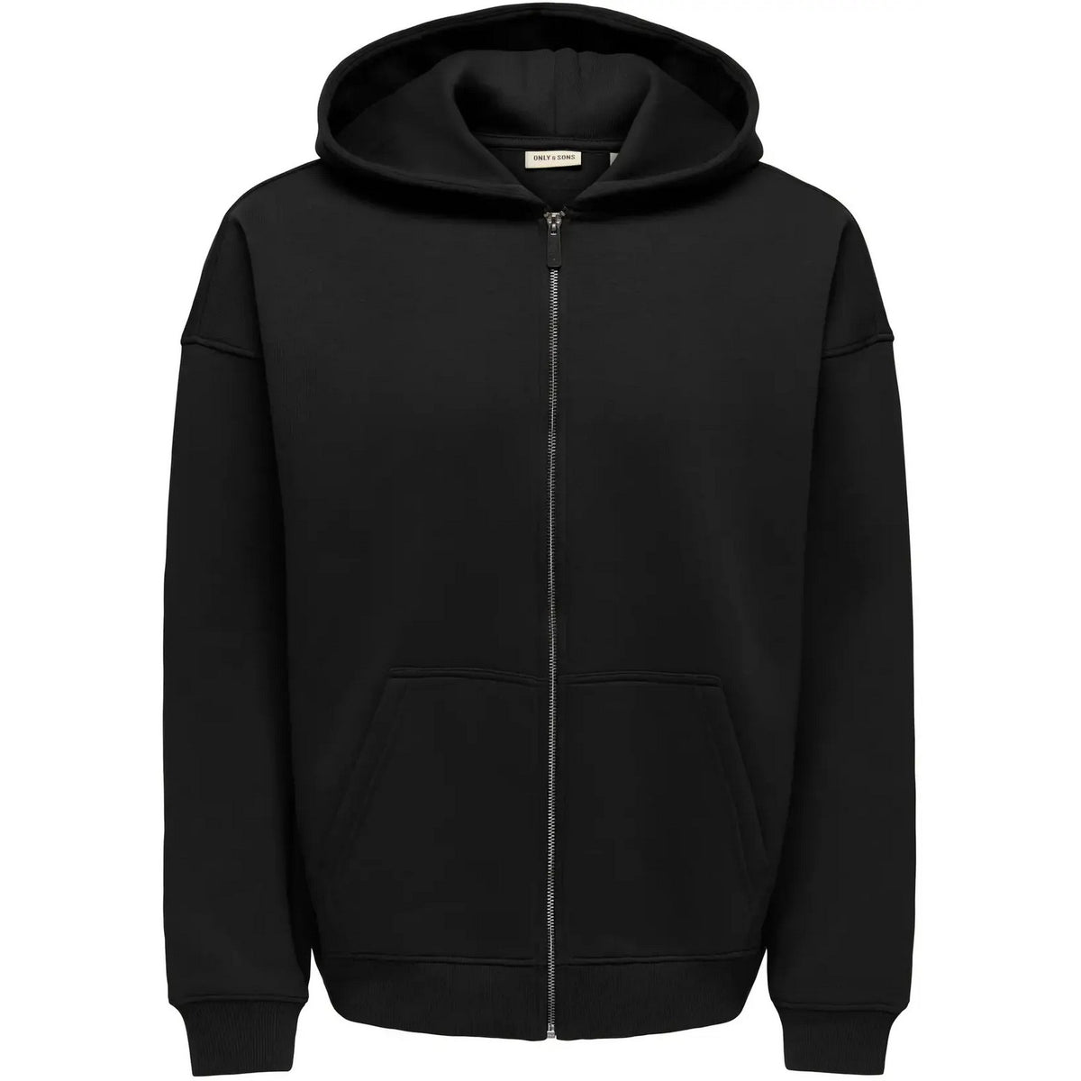 Felpe con cappuccio Uomo Only & Sons - Onsceres Ovz Zip Hoodie Sweat Noos - Nero